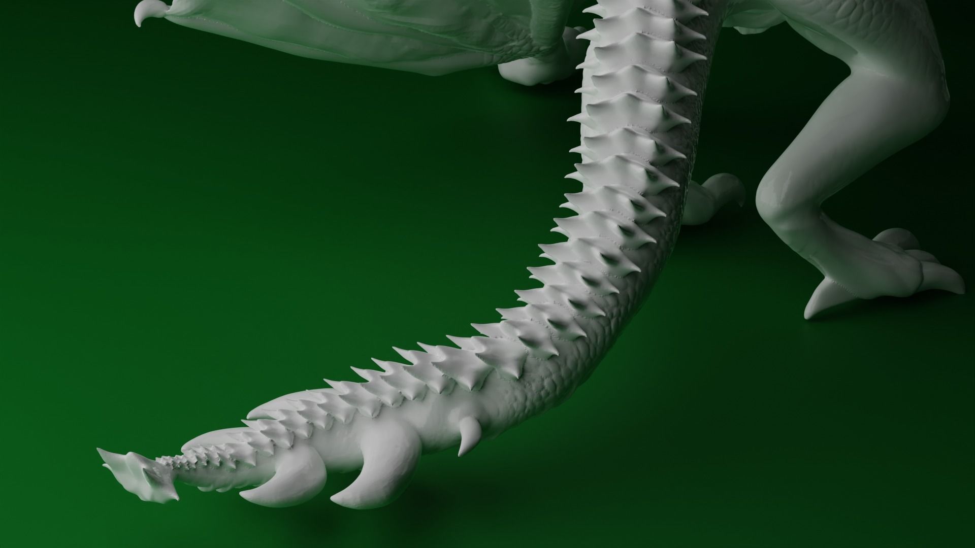 Green Wyvern 3D print model_4