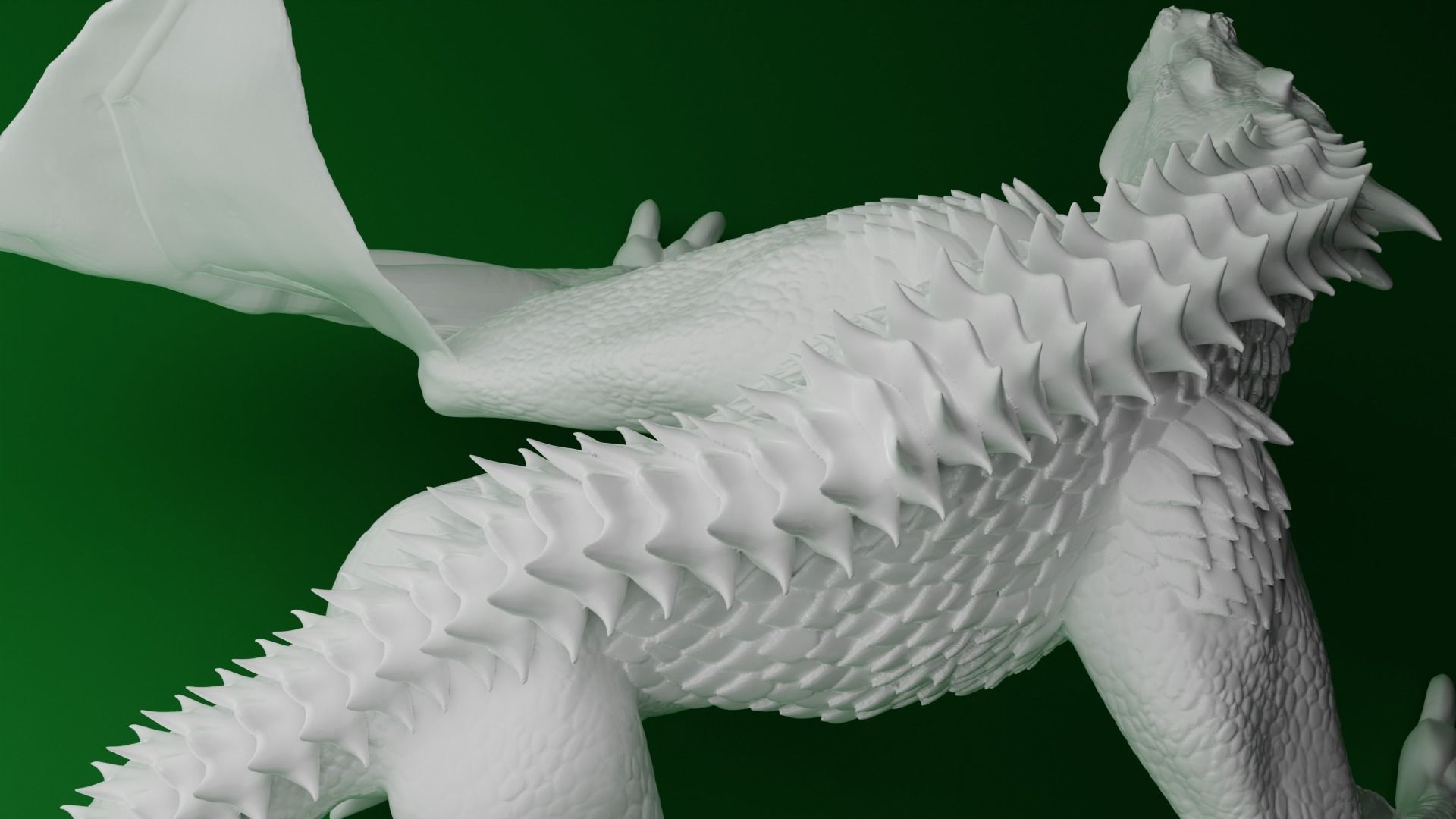 Green Wyvern 3D print model_2
