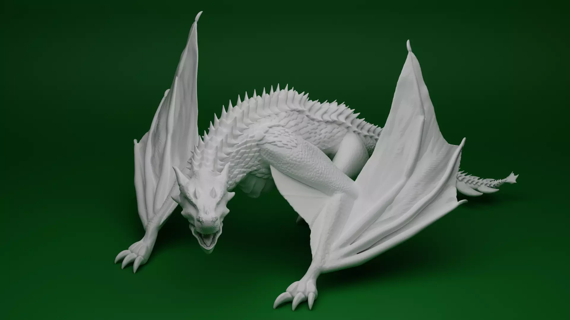 Green Wyvern 3D print model_0