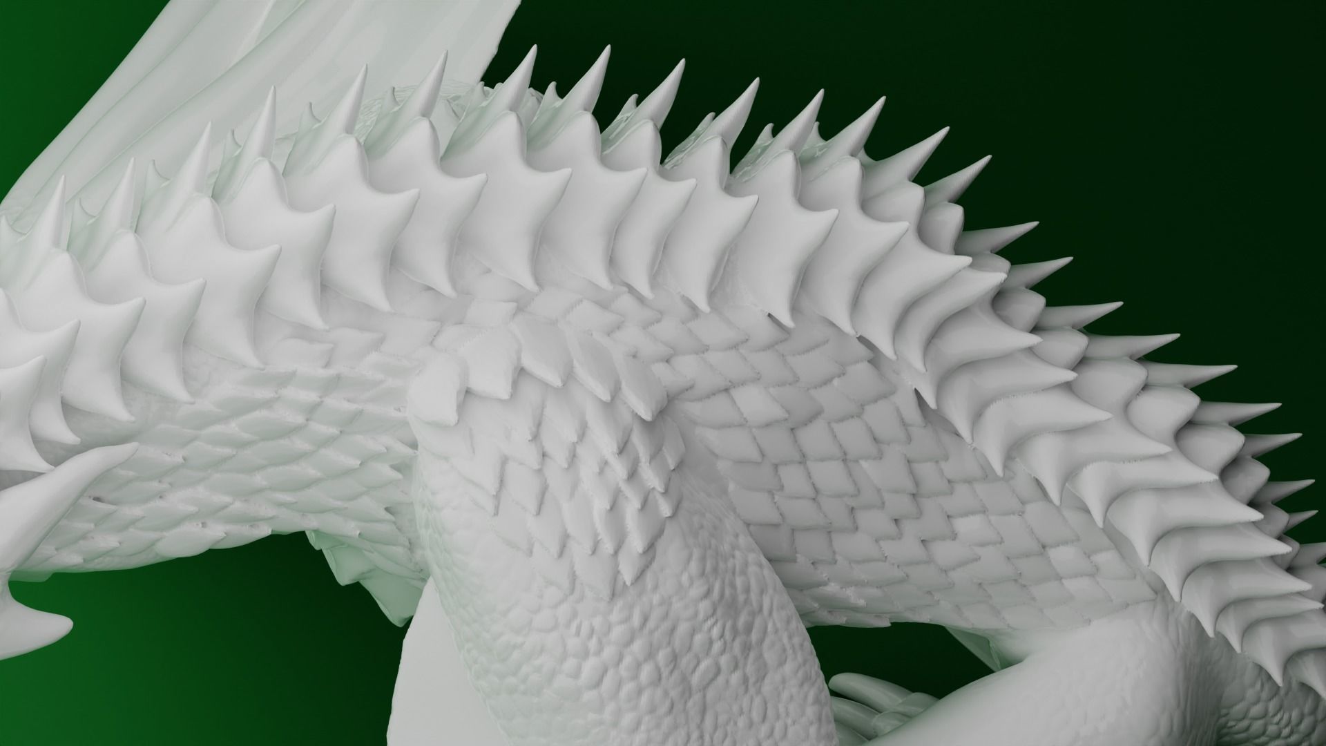 Green Wyvern 3D print model_3