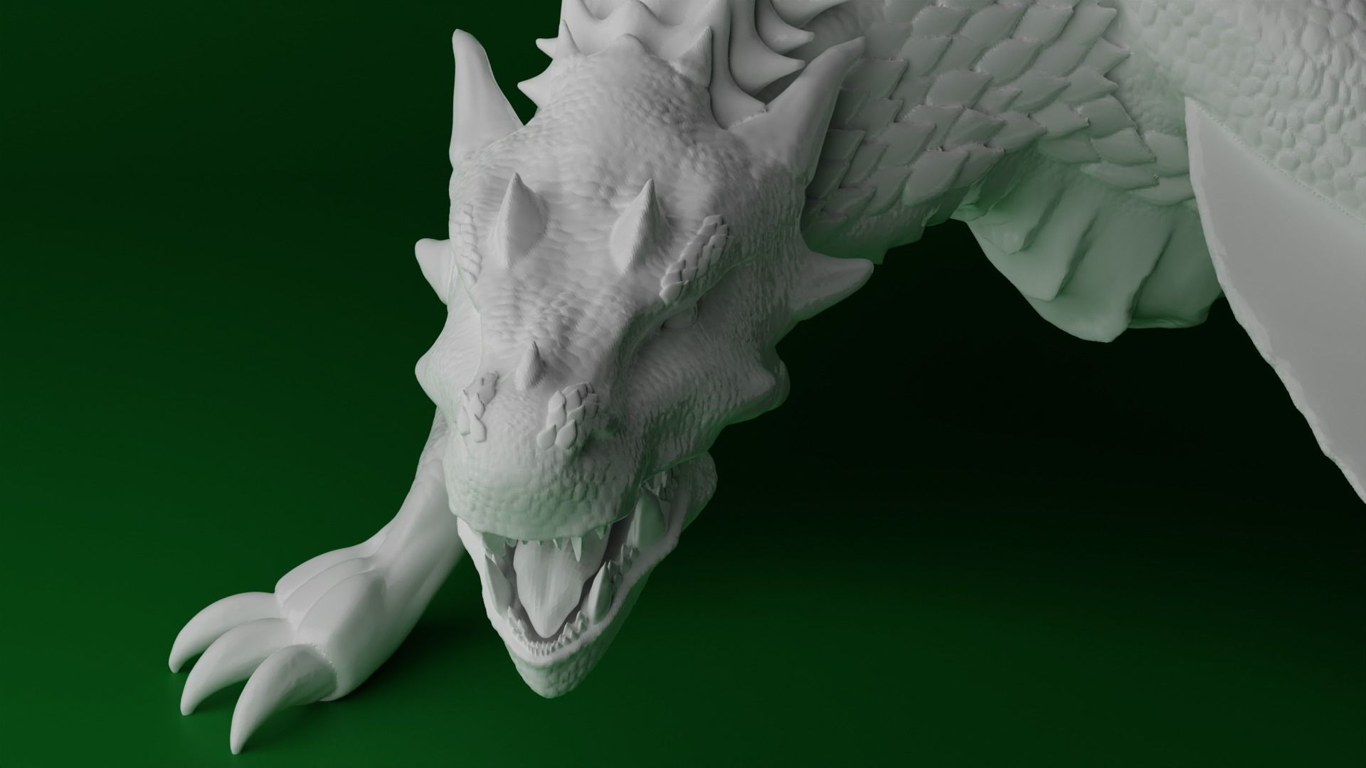 Green Wyvern 3D print model_1