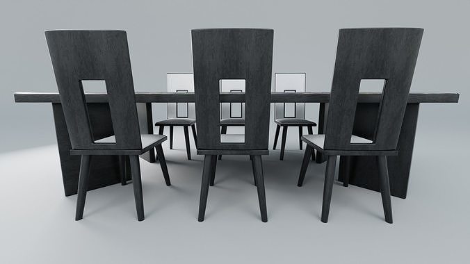Modern dinner table future 3D model