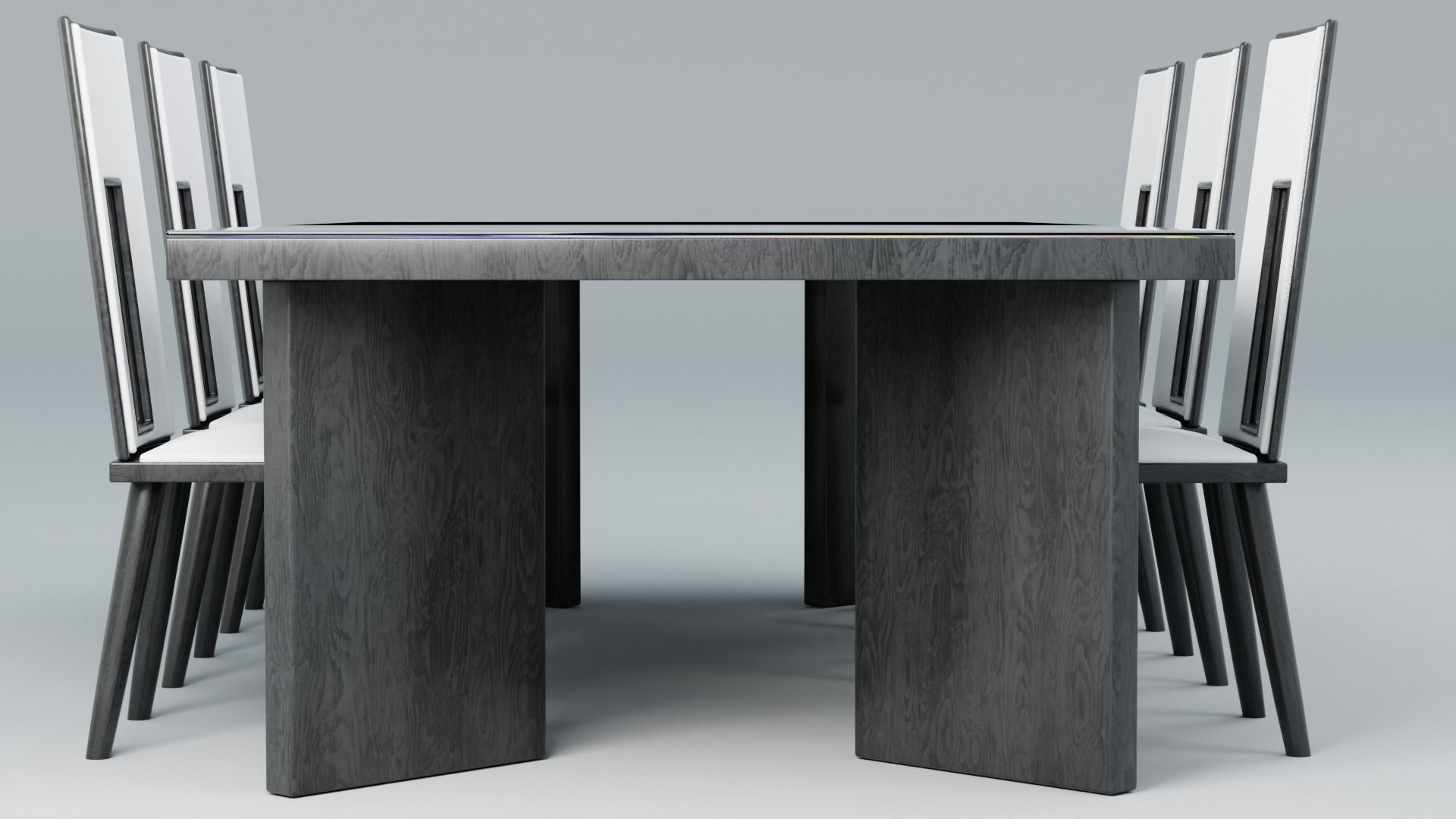 Modern dinner table future 3D model_4
