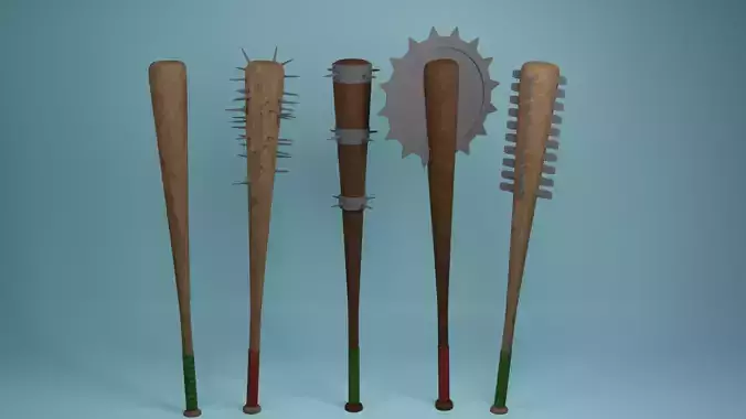 Weapon Bats - Low-poly 3D model Free low-poly 3D model