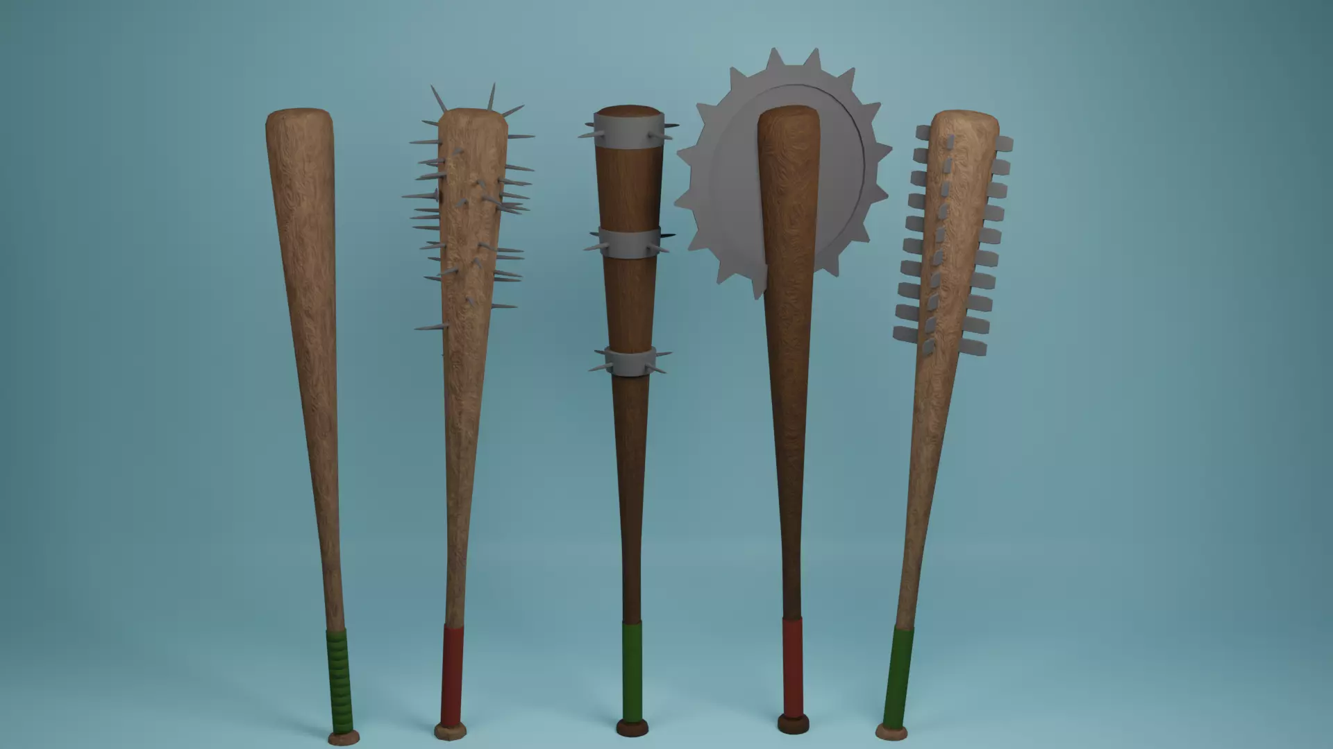 Weapon Bats - Low-poly 3D model Free low-poly 3D model