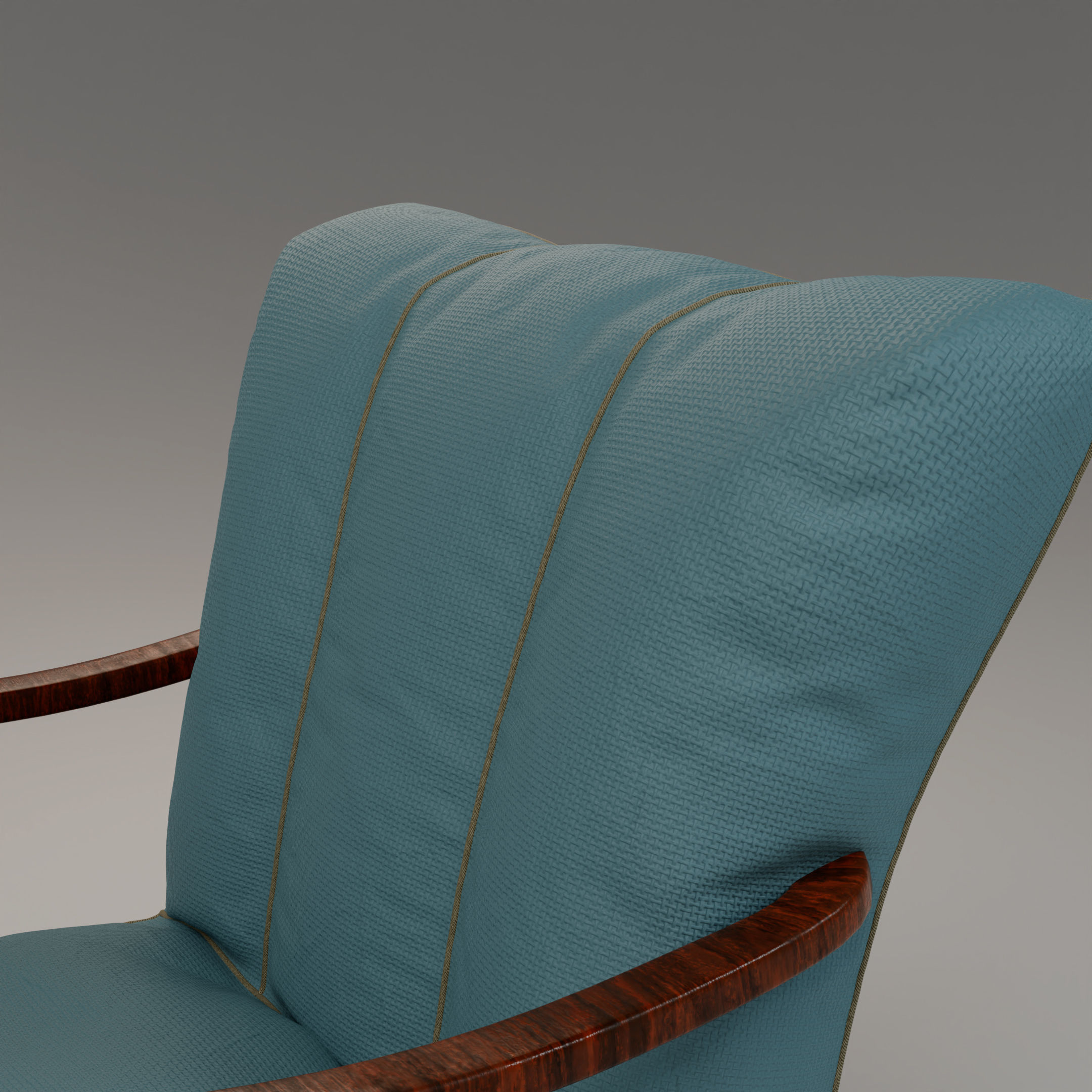 Photoreal 1940s Vintage Armchair 3D model_6