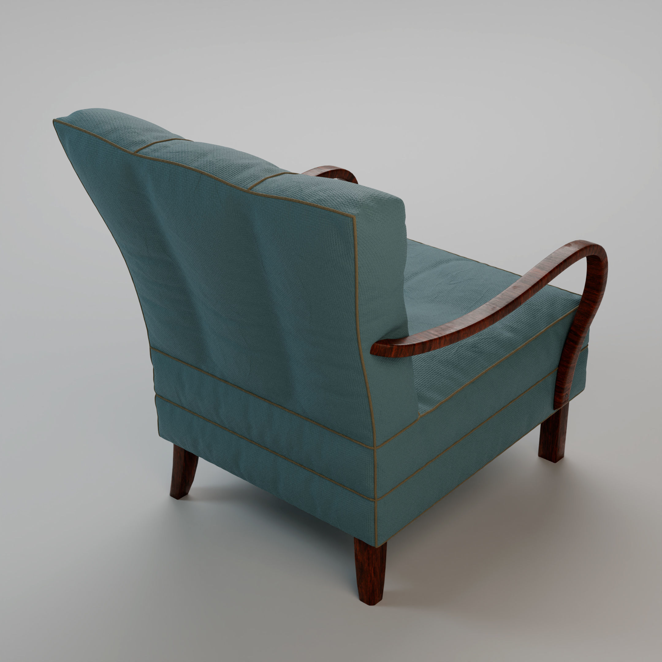 Photoreal 1940s Vintage Armchair 3D model_4