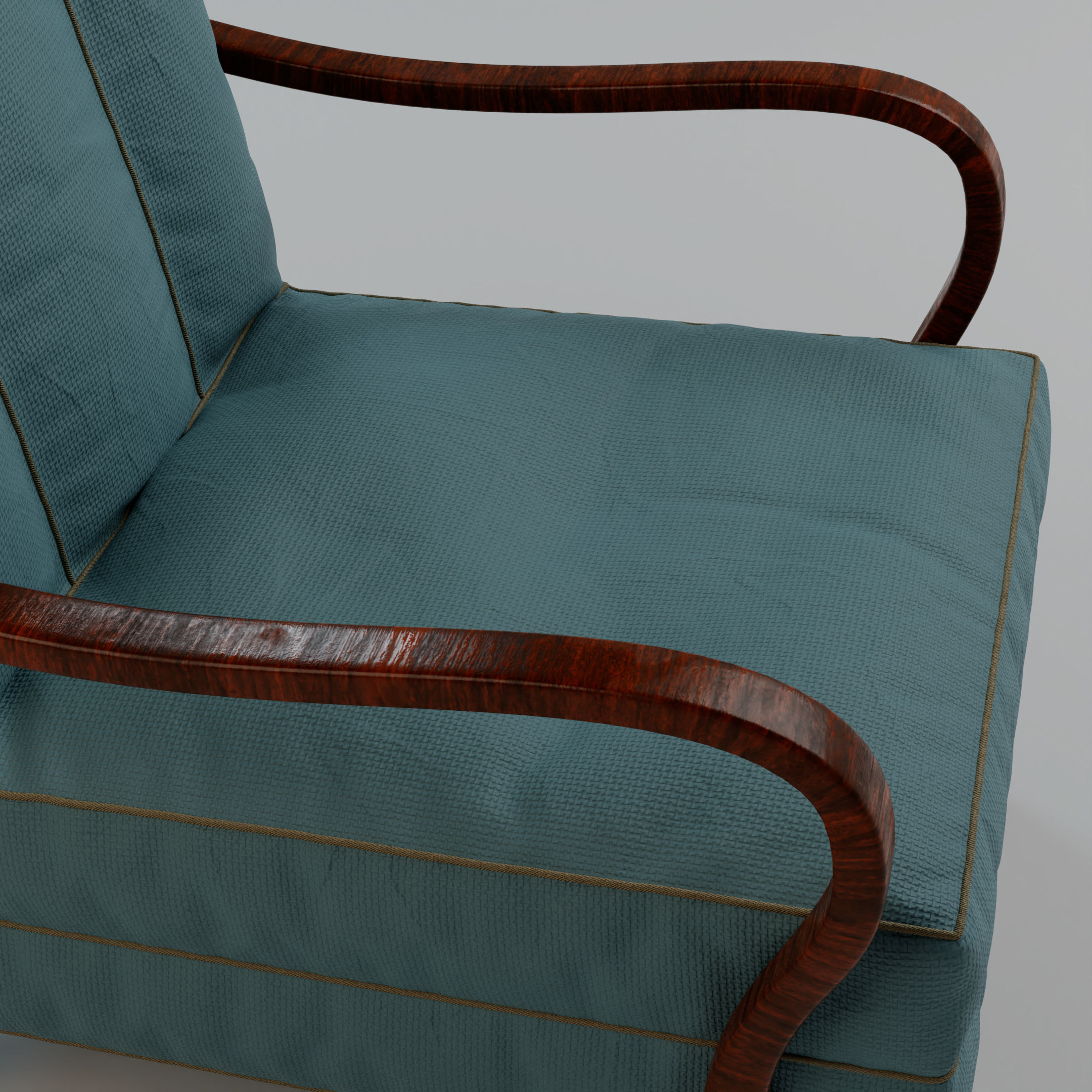Photoreal 1940s Vintage Armchair 3D model_5