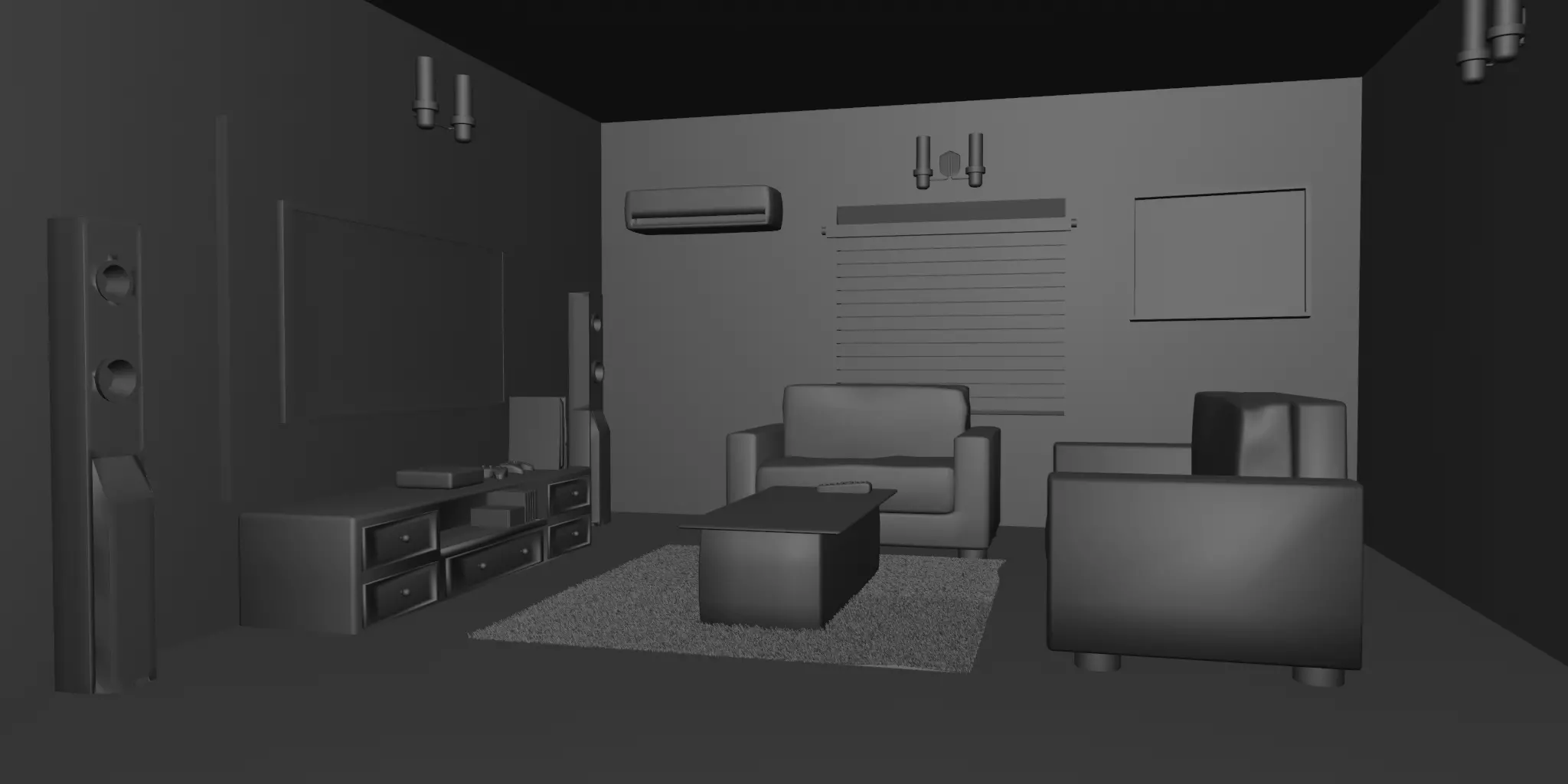 Interior living room 3D model