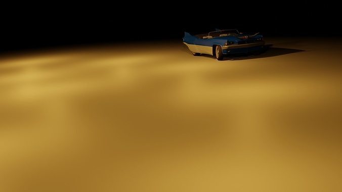 sea car with animation Low-poly 3D model