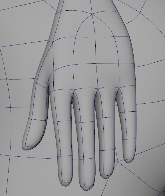 Woman Basemesh With Genitalia 3D model_11