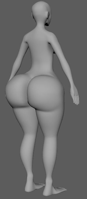 Woman Basemesh With Genitalia 3D model_10