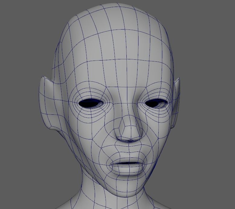 Woman Basemesh With Genitalia 3D model_1