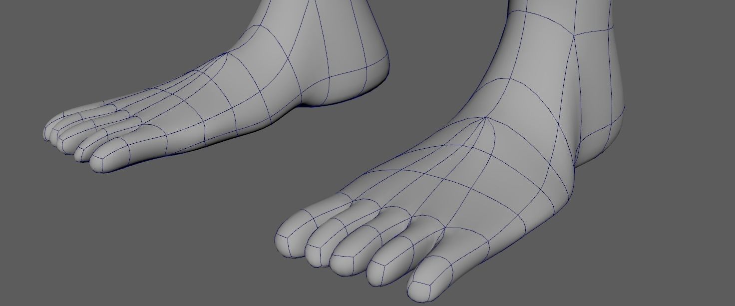 Woman Basemesh With Genitalia 3D model_12