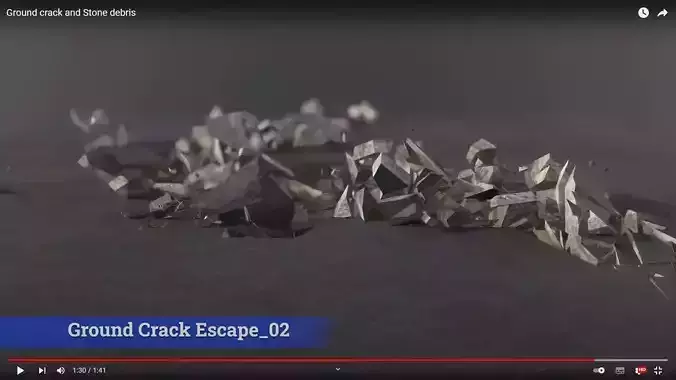 Ground Crack Escape 02 3D model