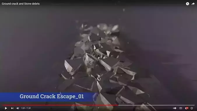 Ground Crack Escape 01 3D model