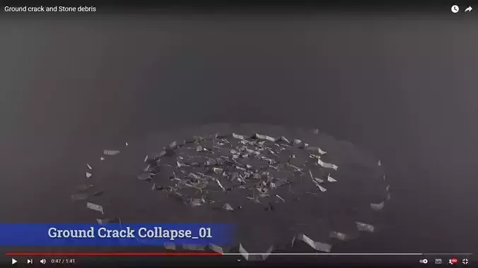 Ground Crack Collapse 01 3D model