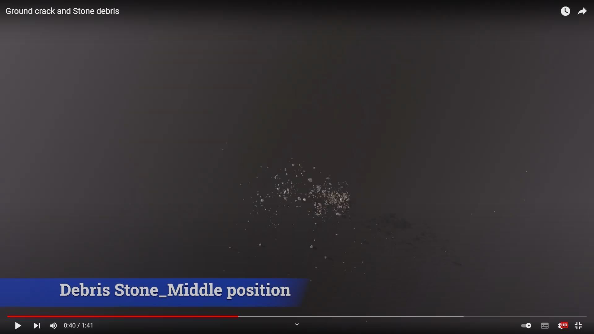 Debris Stone Middle position Low-poly 3D model_2