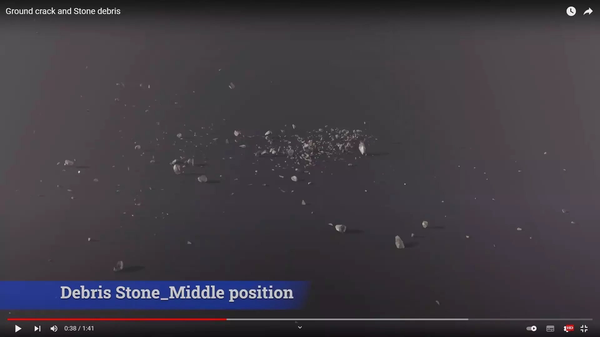 Debris Stone Middle position Low-poly 3D model_0