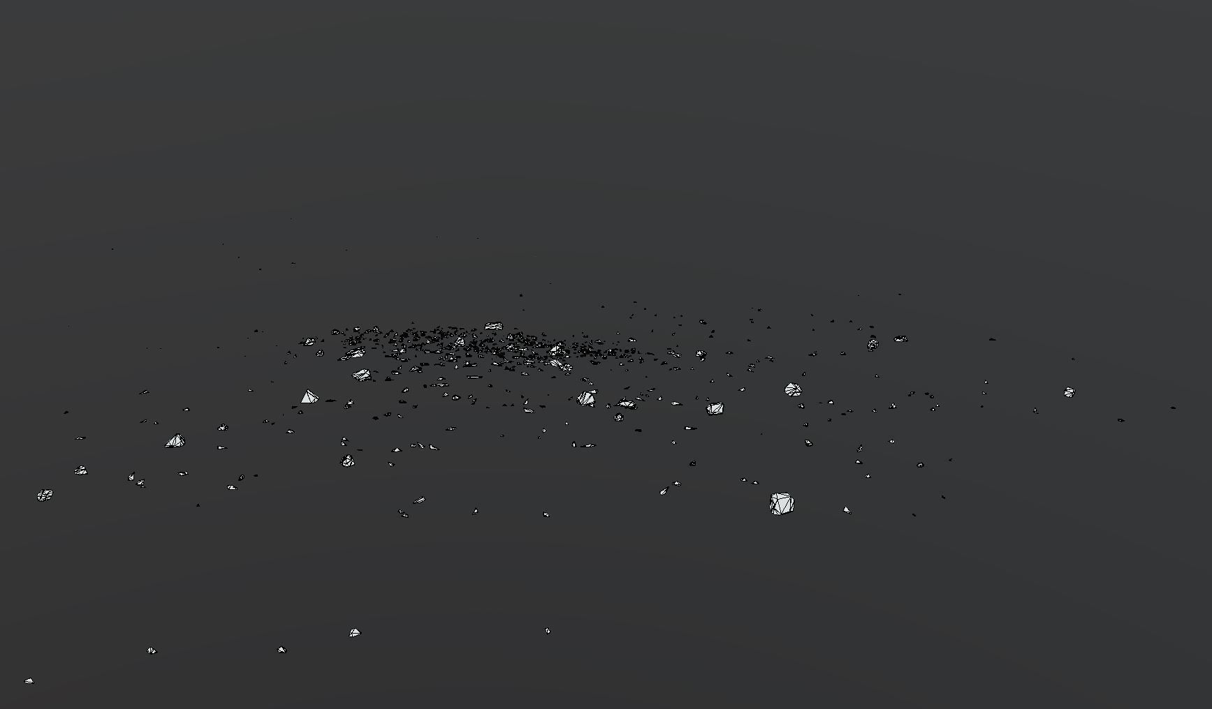 Debris Stone Middle position Low-poly 3D model_4