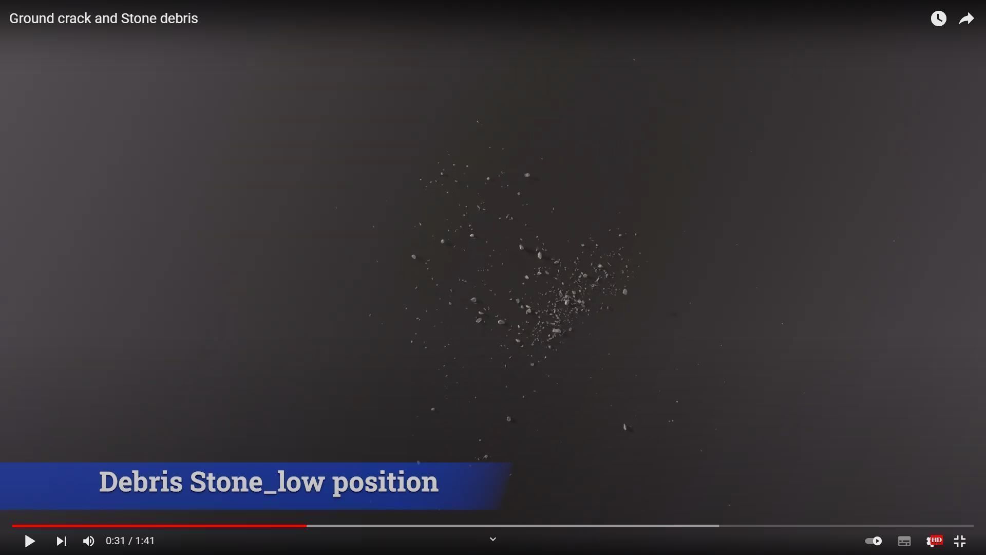 Debris Stone Low position Low-poly 3D model_2