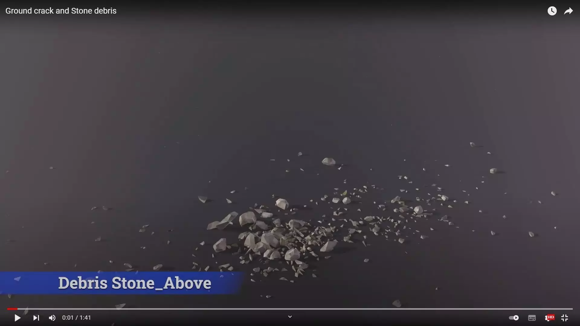 Debris Stone Above Low-poly 3D model_0