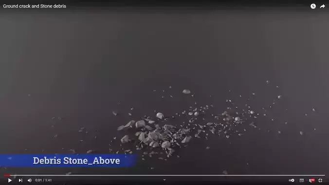 Debris Stone Above Low-poly 3D model