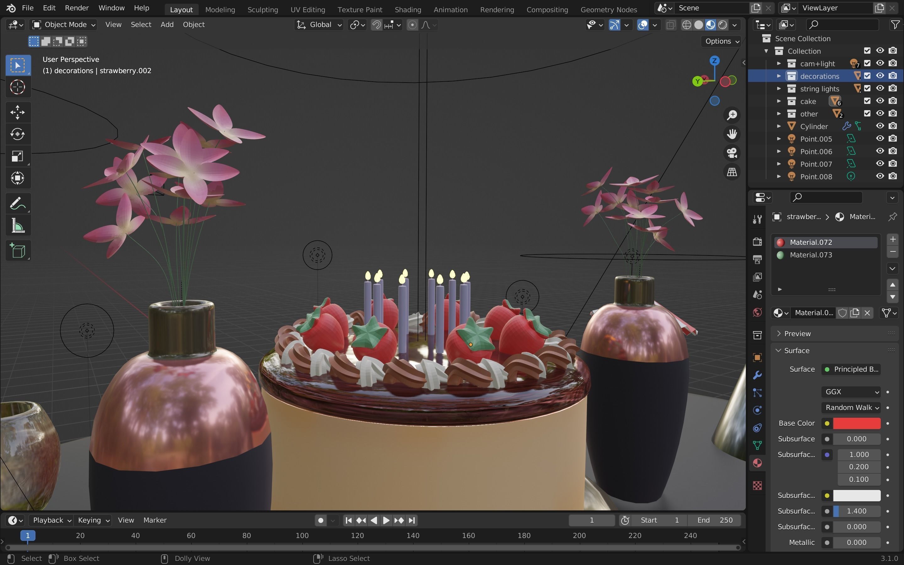 Birthday Table  3D model_4