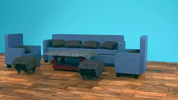 3d sofa set living room furniture