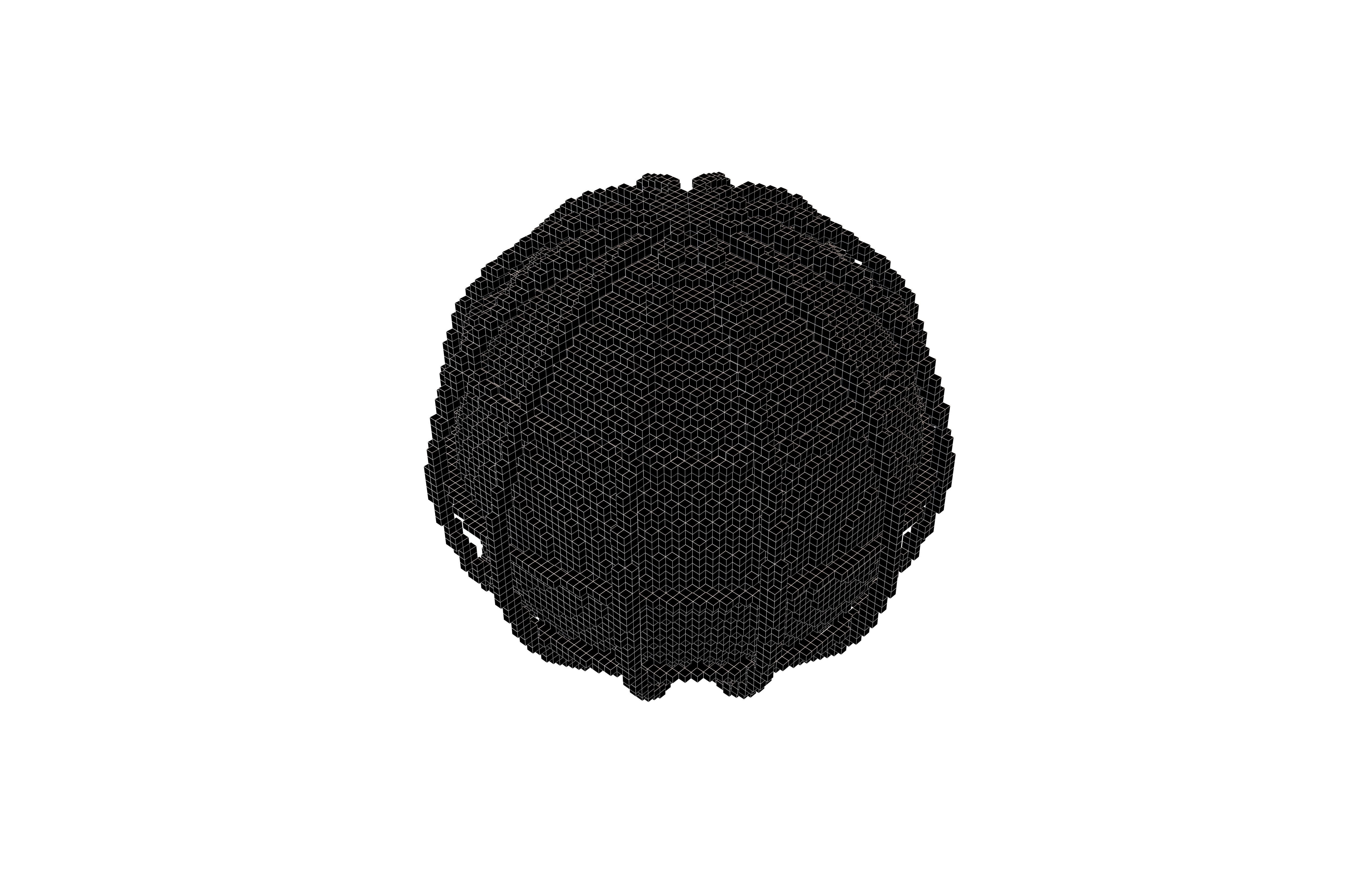 Voxel Globe with Meridians v1 002 Low-poly 3D model_7