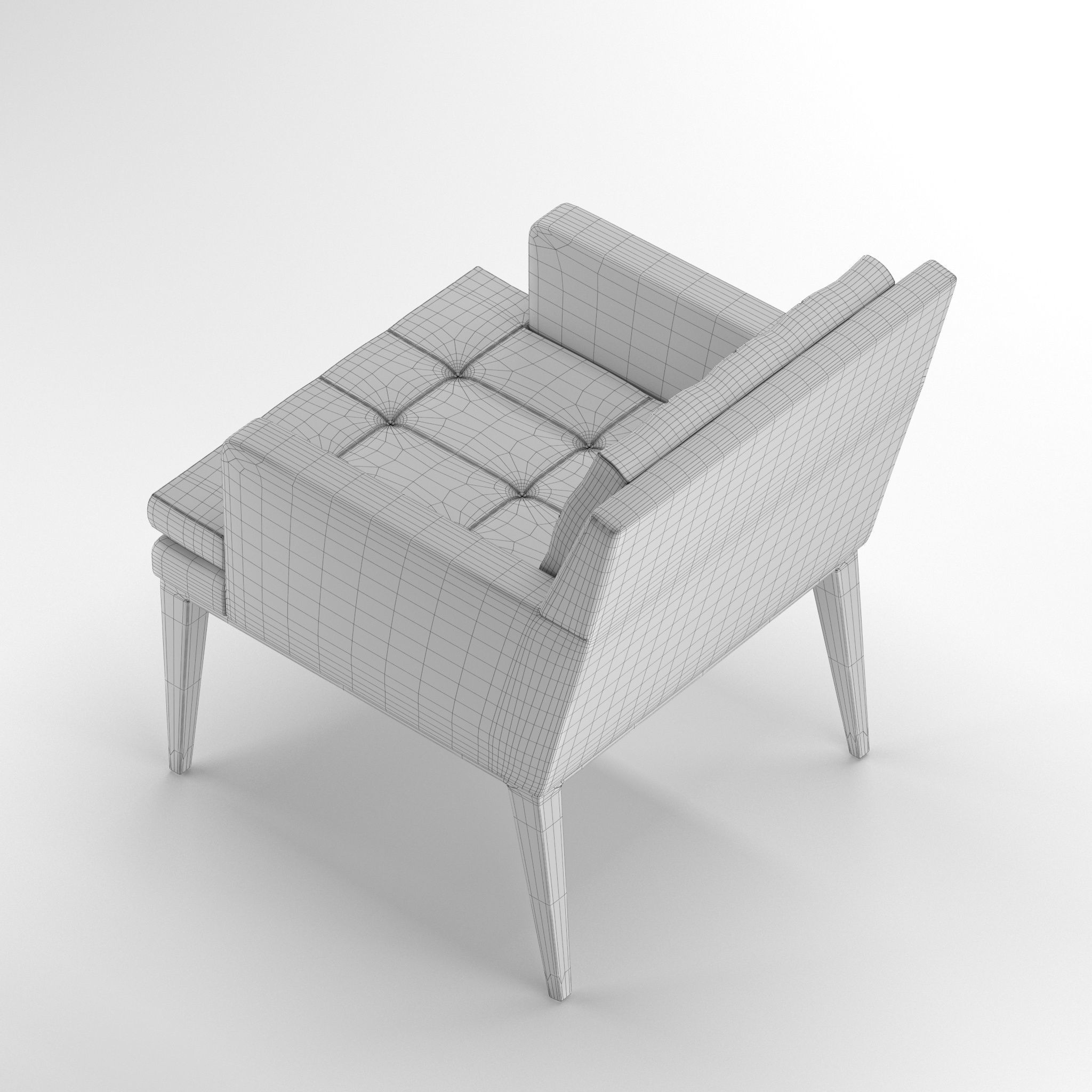 Baker DINING CHAIR 3D model_6