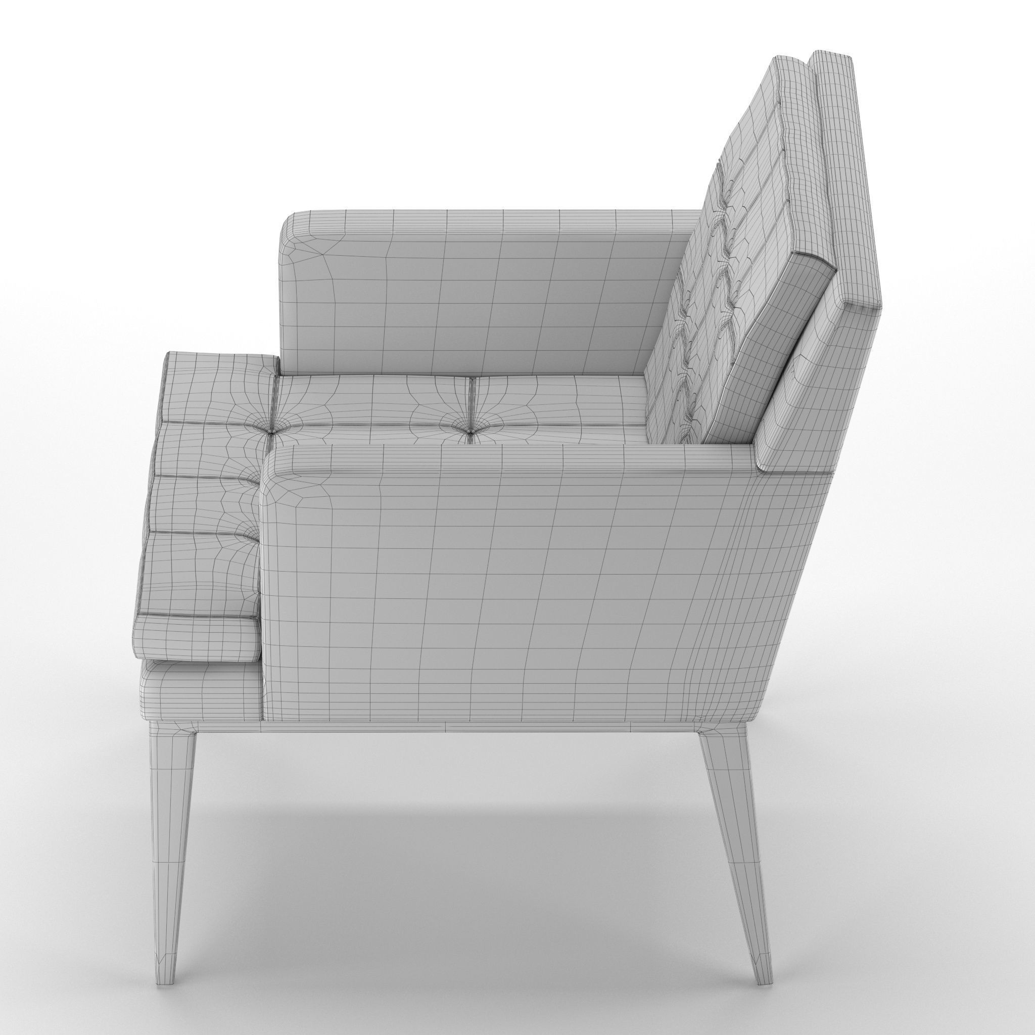 Baker DINING CHAIR 3D model_8