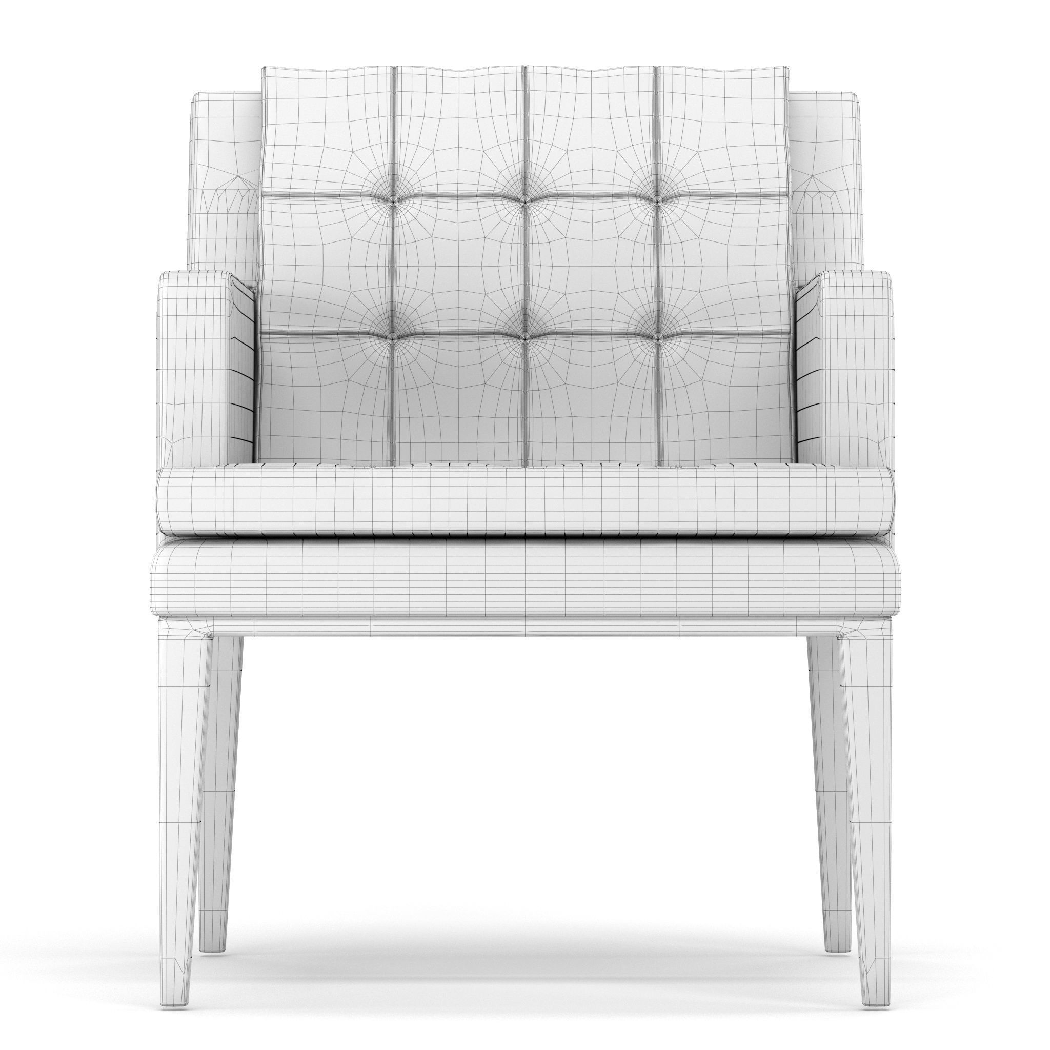 Baker DINING CHAIR 3D model_2