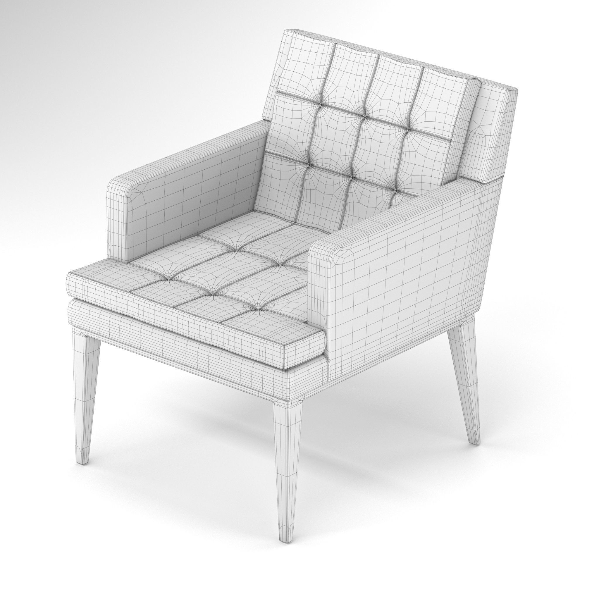 Baker DINING CHAIR 3D model_16