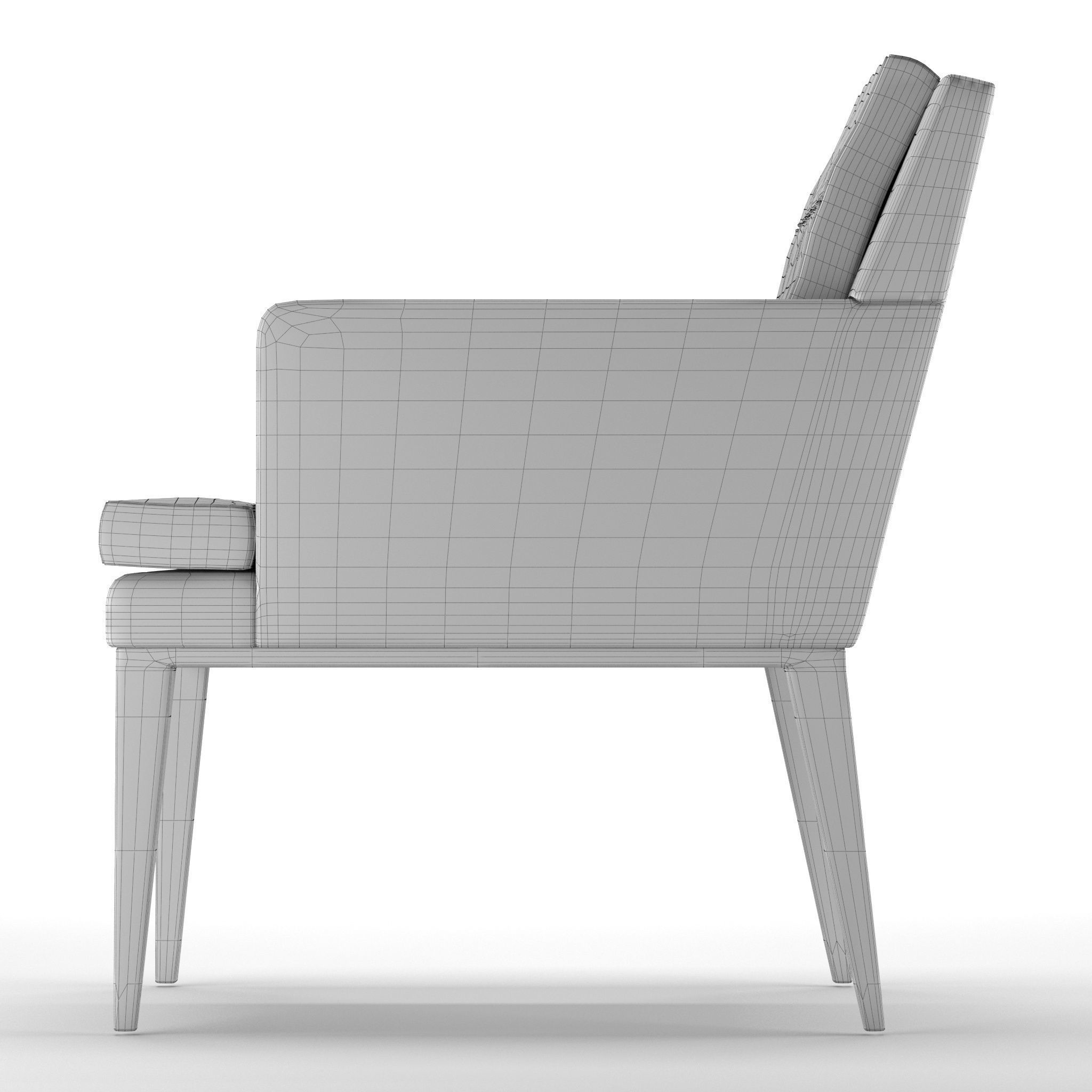 Baker DINING CHAIR 3D model_4