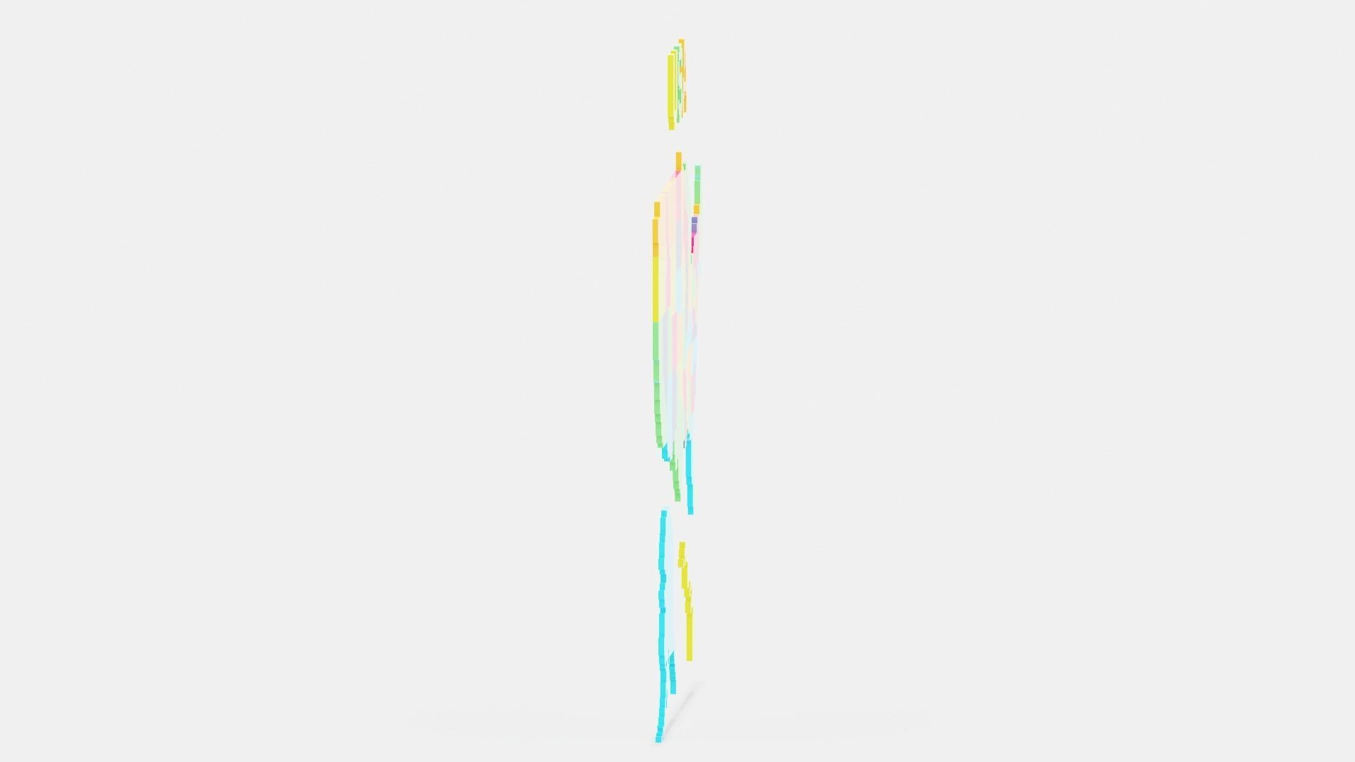 Pixel USA Map  Low-poly 3D model_12