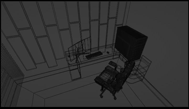 Gaming Room 3D model_2
