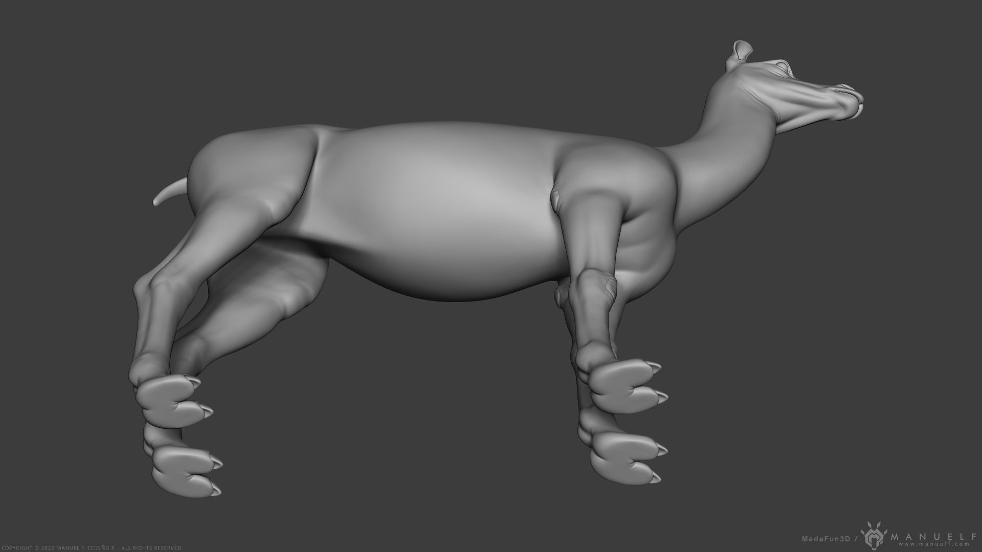 Llama - Highpoly Sculpture 3D model_9