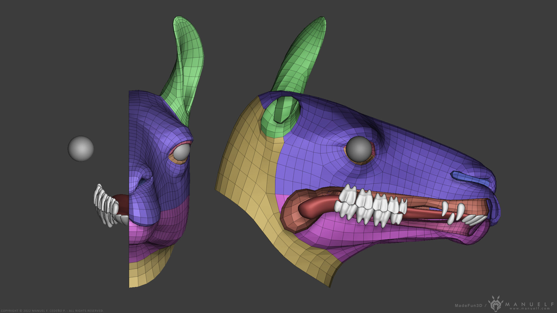 Llama - Highpoly Sculpture 3D model_18