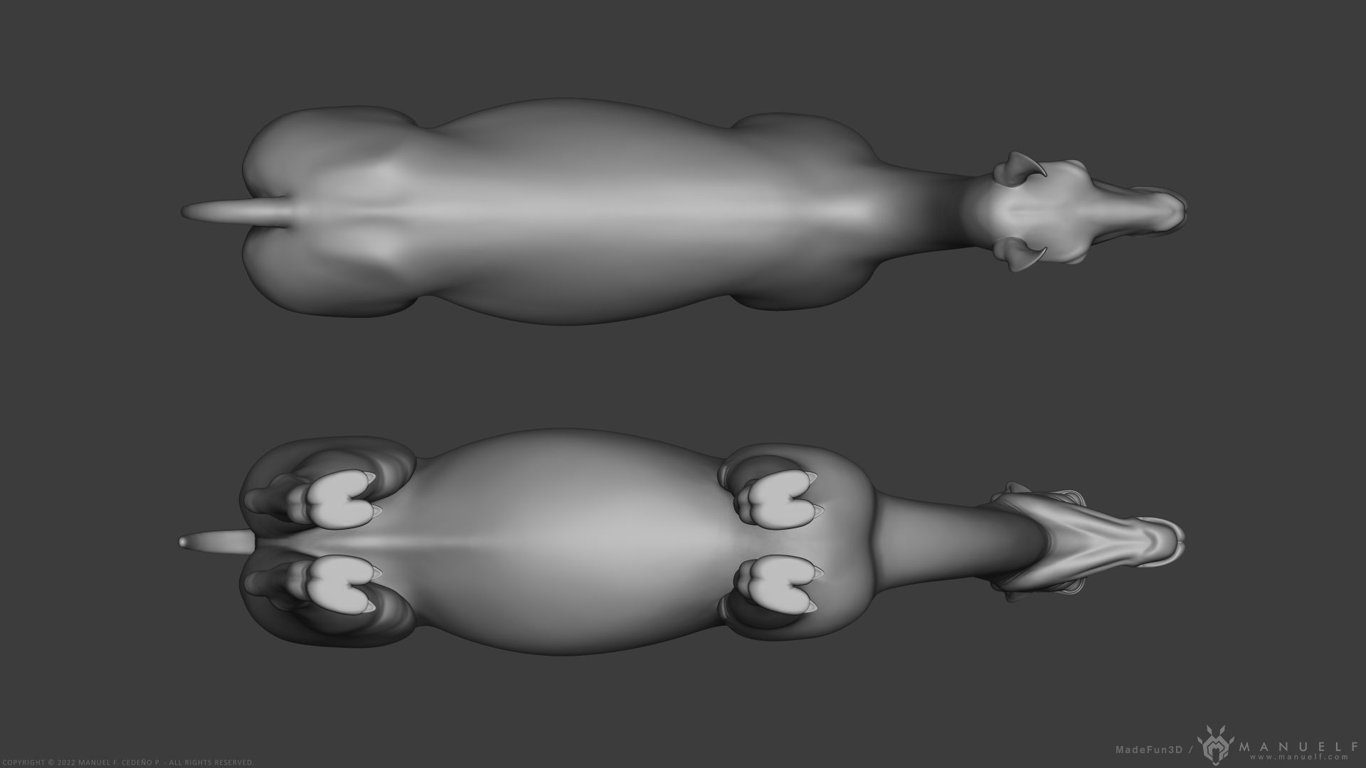 Llama - Highpoly Sculpture 3D model_11