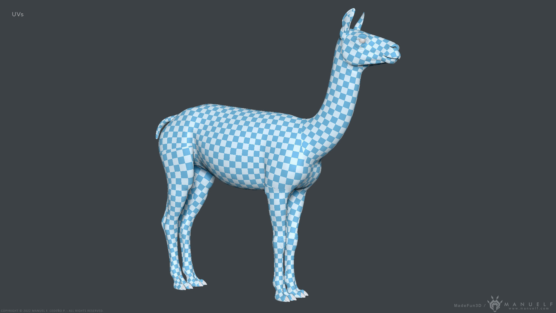 Llama - Highpoly Sculpture 3D model_21