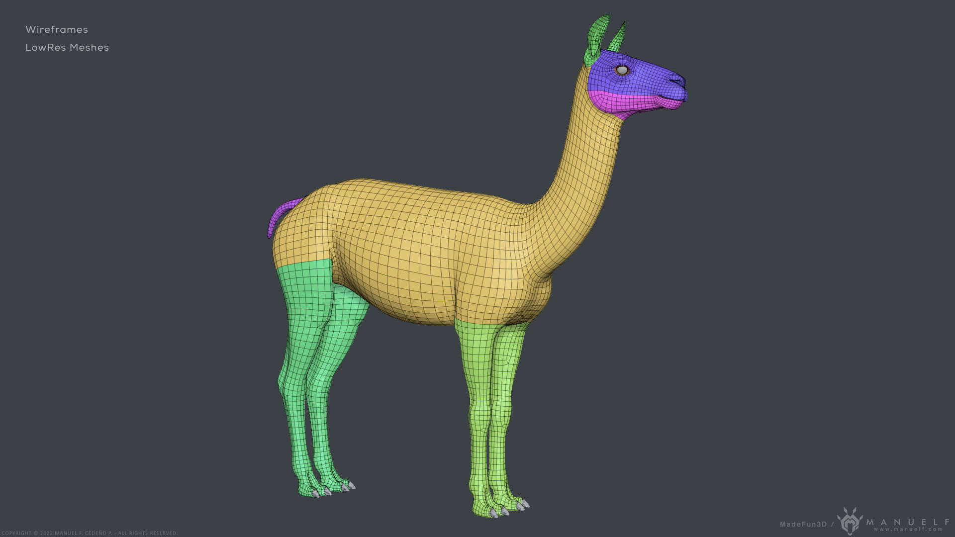 Llama - Highpoly Sculpture 3D model_2