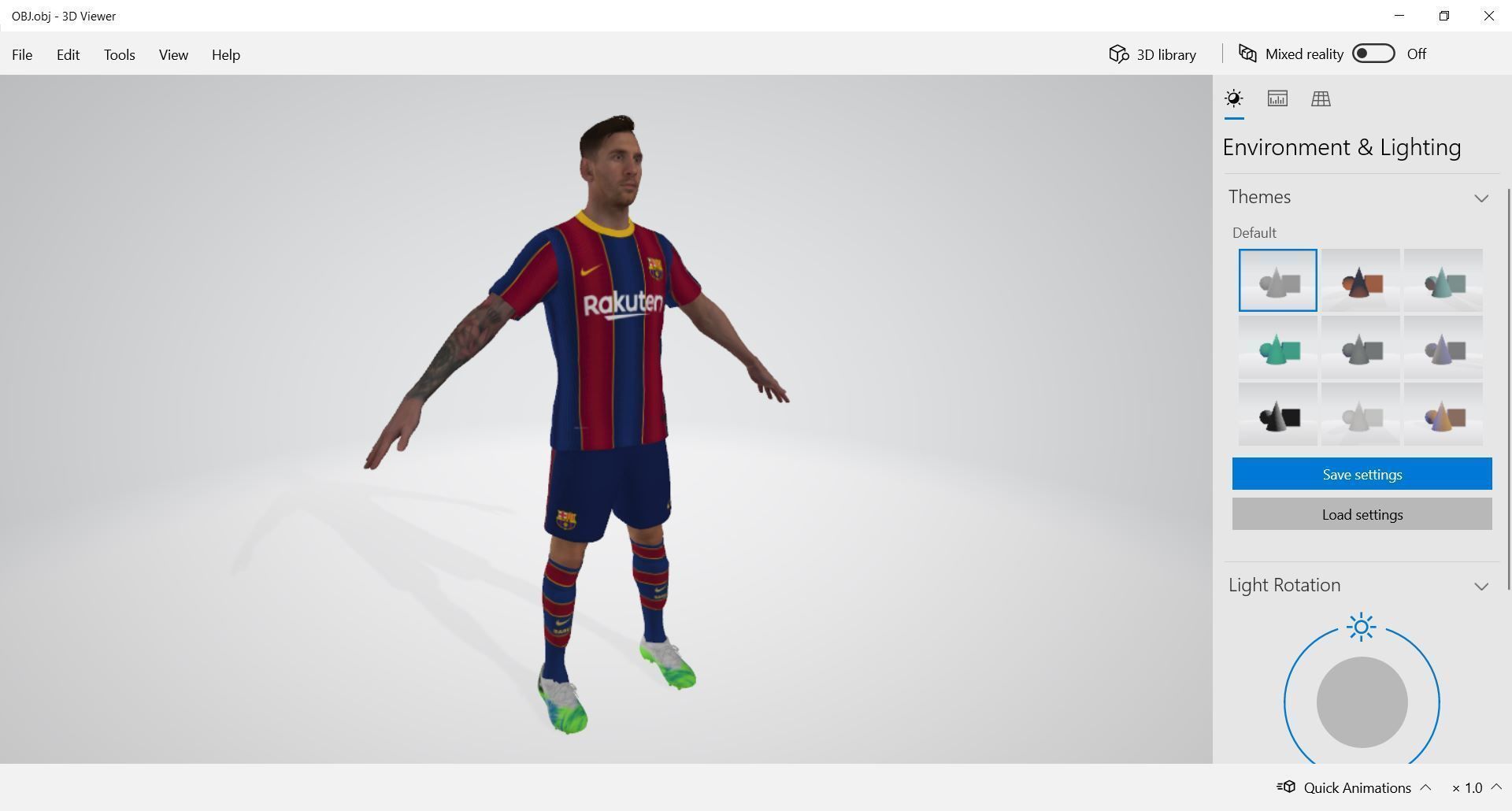 Football Player 10 Low-poly 3D model_10