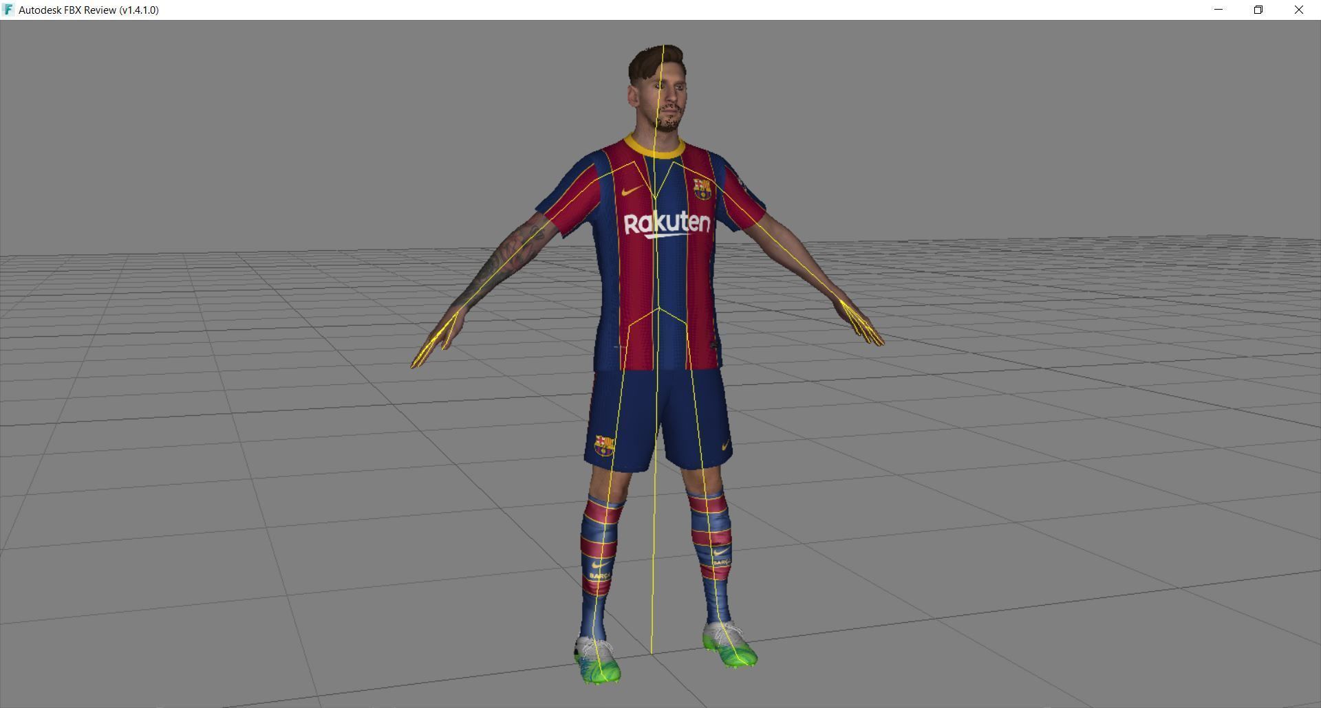 Football Player 10 Low-poly 3D model_11