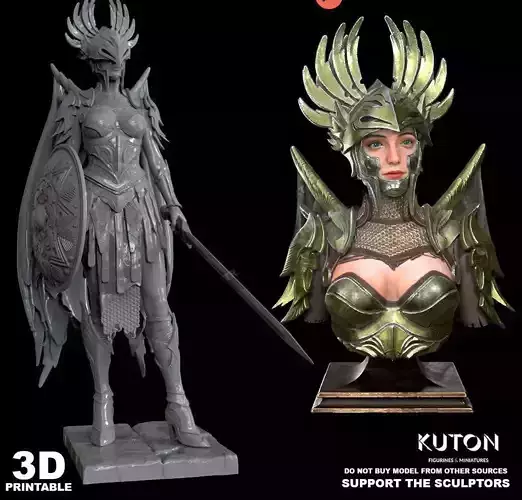 Valkyrie kuton warrior statue
