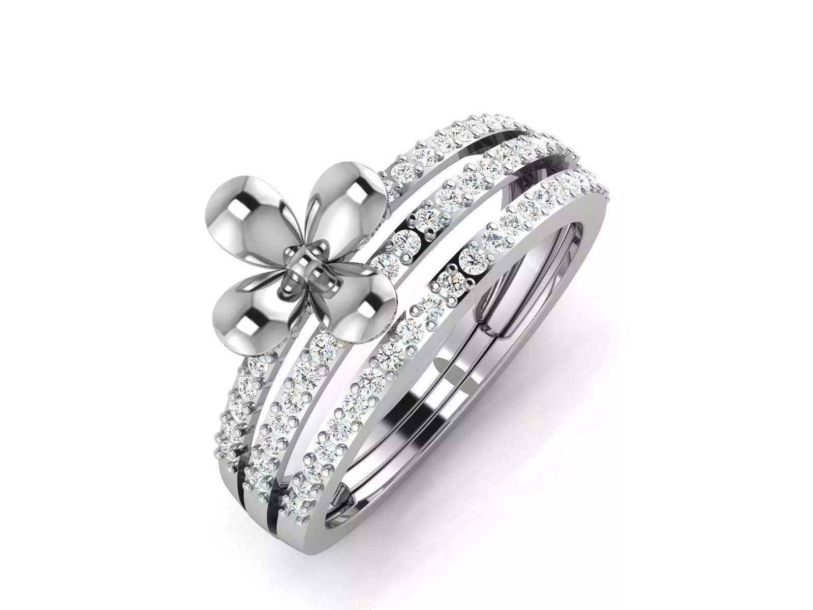 Solitaire Wedding Engagement Ring 3dm STl OBJ FBX Render Details 3D print model_0