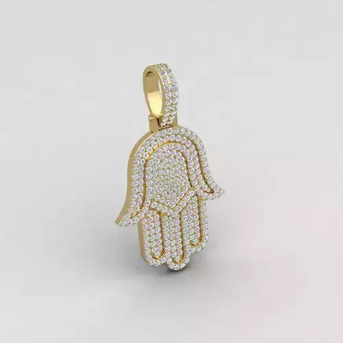 Hamsa Pendent 3d Model Render Detail 