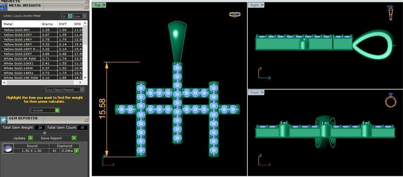 Fancy Pendent 3dm and Render Detail 3D print model_6