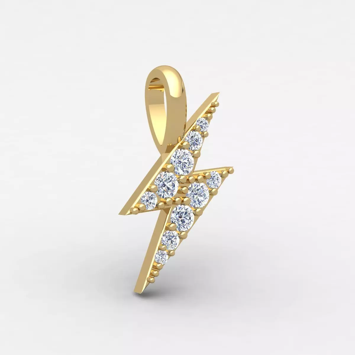 Thunder Small Pendent 3d model and Render Detail 3D print model_0