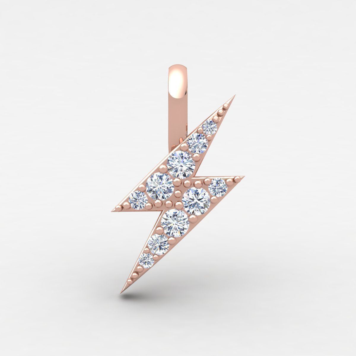 Thunder Small Pendent 3d model and Render Detail 3D print model_1